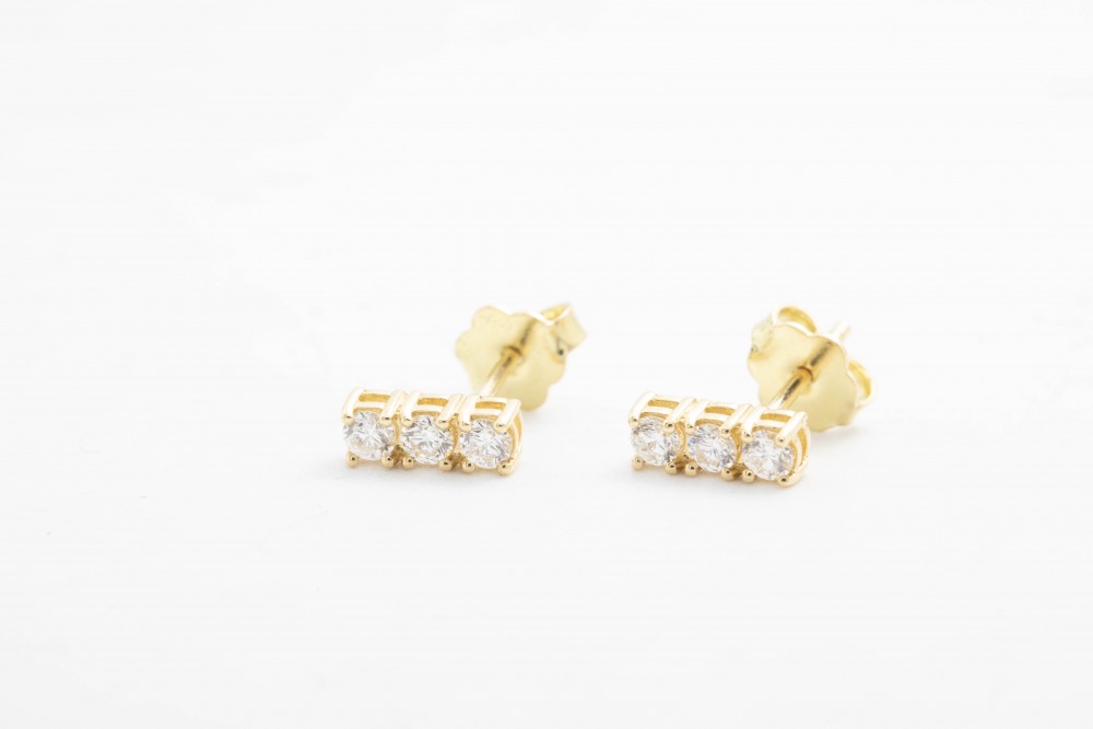 Aretes con diamantes