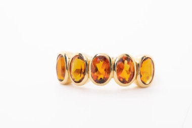 Anillo con citrinos ovales