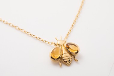 Collar de abejita con citrinos