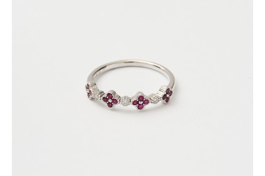 SORTIJA BRILLANTES Y RUBIES