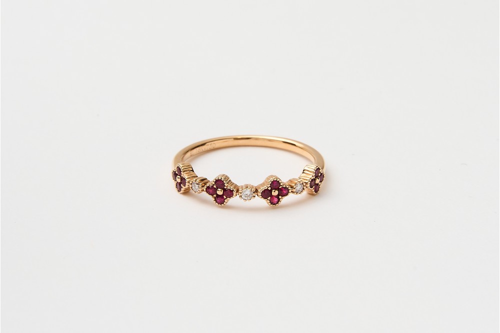 SORTIJA BRILLANTES Y RUBIES