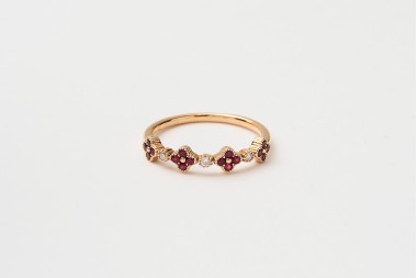 SORTIJA BRILLANTES Y RUBIES