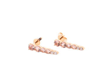 Aretes con morganitas y diamantes