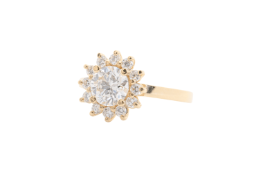 Anillo de compromiso estilo roseta 1.09Ct.