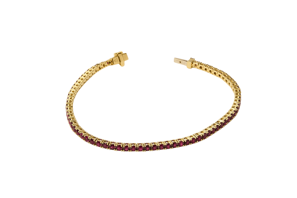Pulsera tennis de rubís