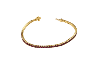 Pulsera tennis de rubís