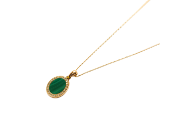 Collar con brillantes y semipreciosa