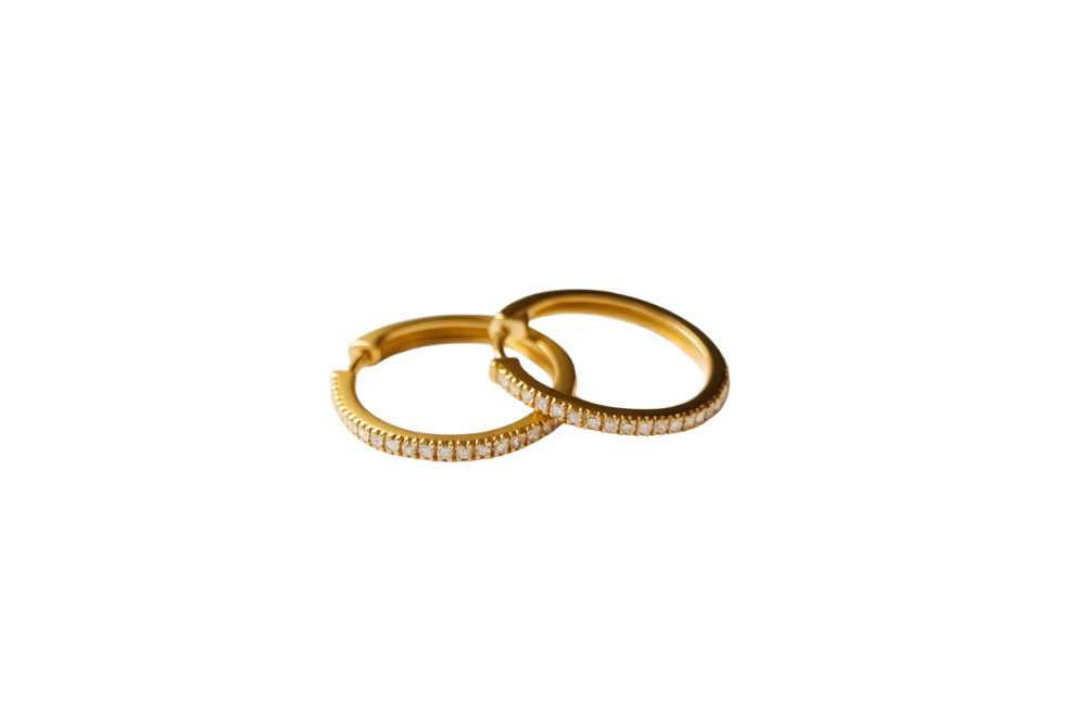 Aretes con brillantes