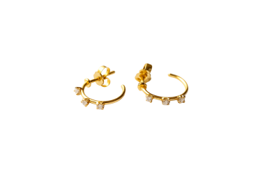 Aretes con diamantes