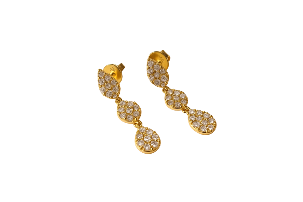 Aretes con brillantes