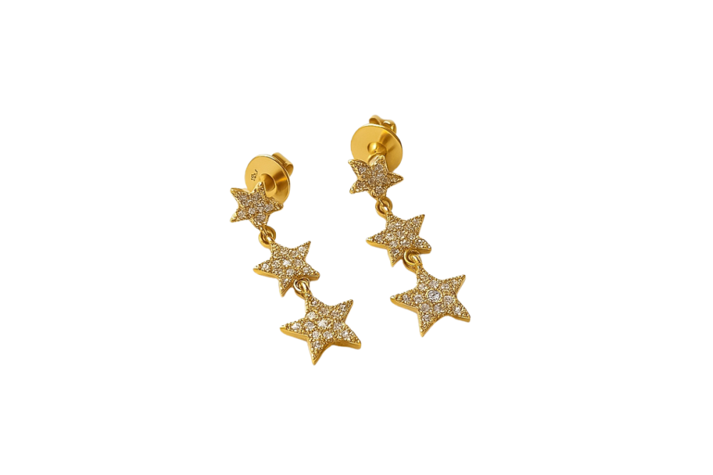 Aretes con brillantes