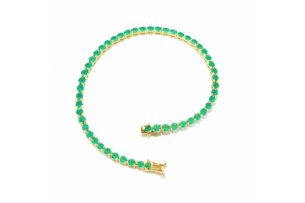 Tenis con esmeraldas