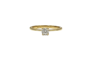 Anillo de compromiso con brillante de 0.23ct