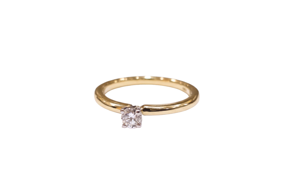 Anillo de compromiso con brillante 0.18ct