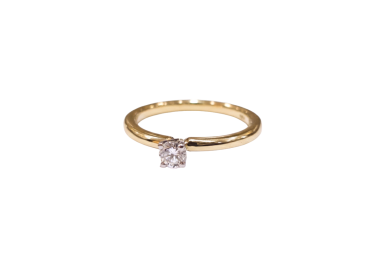 Anillo de compromiso con brillante 0.18ct