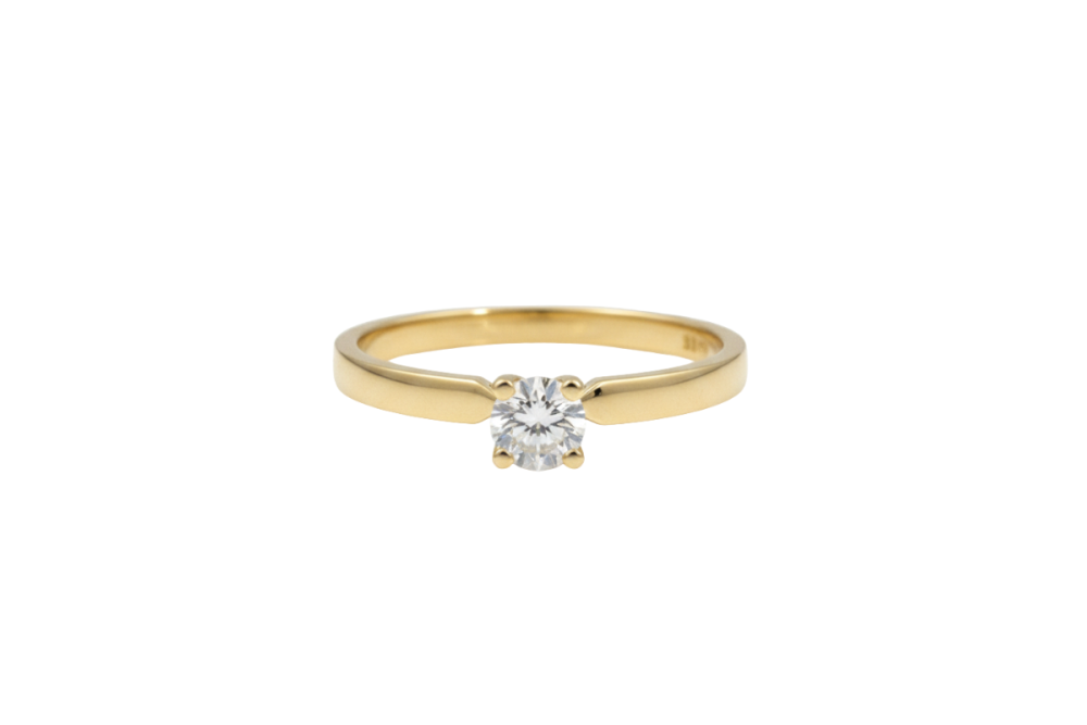 Anillo de compromiso con brillante de 0.19ct