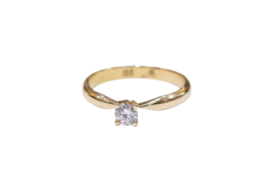 Anillo de compromiso con brillante de 0.20ct