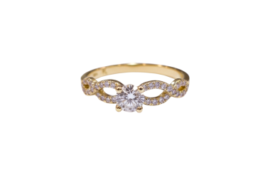 Anillo de compromiso con brillante de 0.37ct