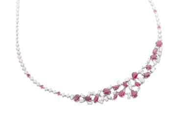 Collar rubís y diamantes