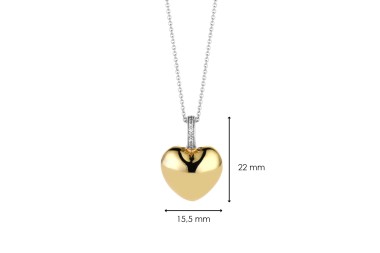 Ti Sento - Heart necklace with pendant