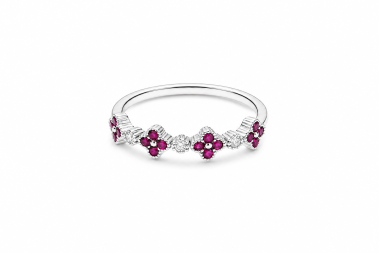 SORTIJA BRILLANTES Y RUBIES