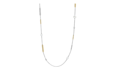 Ti Sento - Structure Pearl Charm Necklace