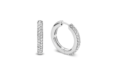 Ti Sento - Stardust Large Tennis Hoops 20mm