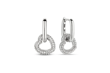 Ti Sento - Zirconia Heart Earrings
