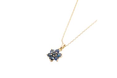 Collar flor de zafiros