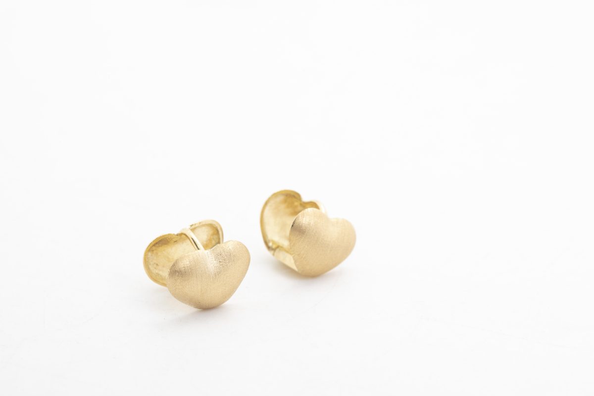 Aretes corazón reversibles