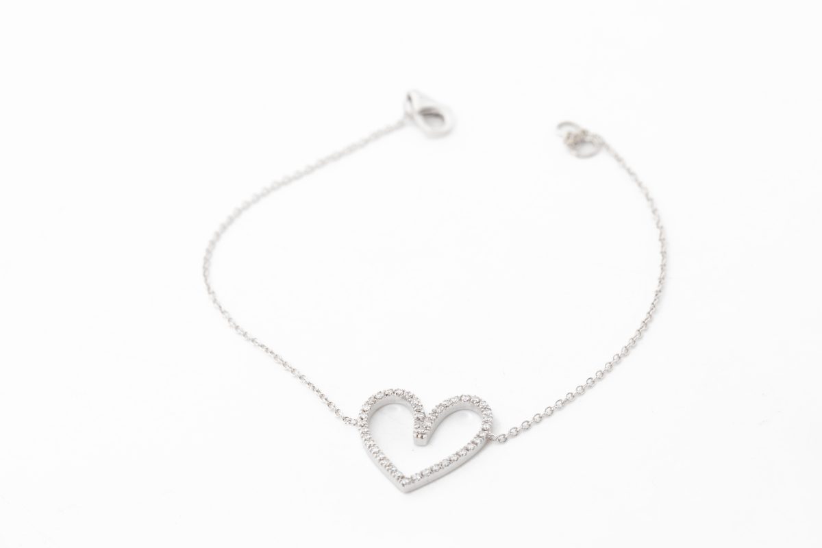 Pulsera LOVE en oro blanco