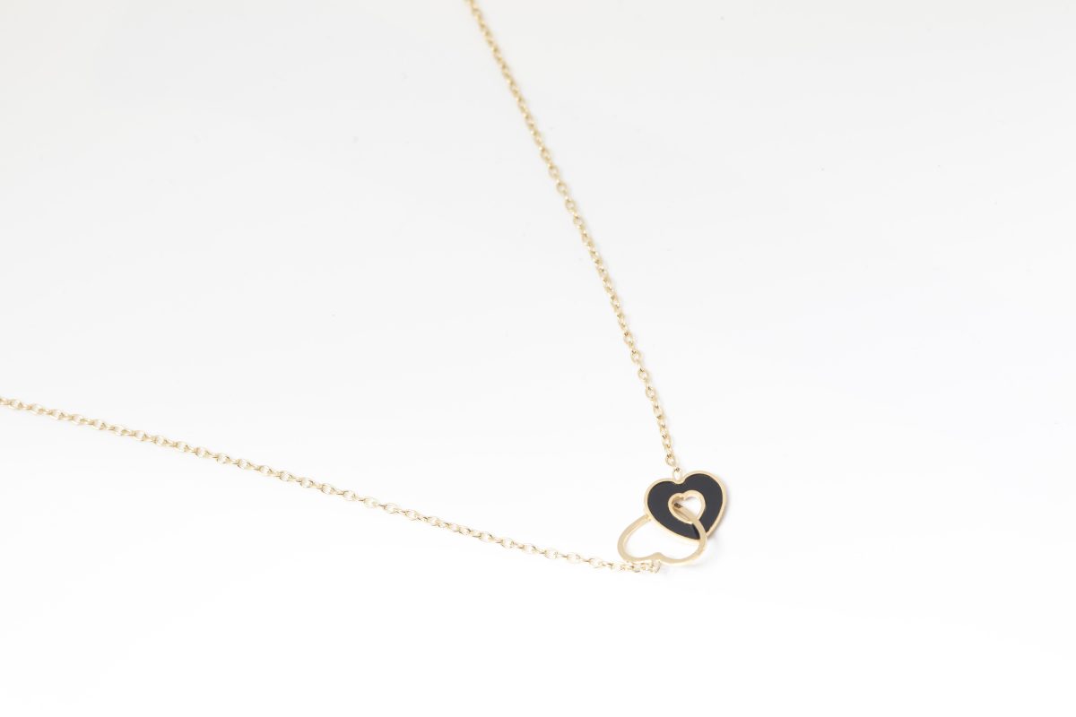 Collar corazón con onix