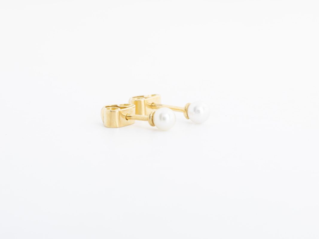 Aretes de perlas para bebé-niños
