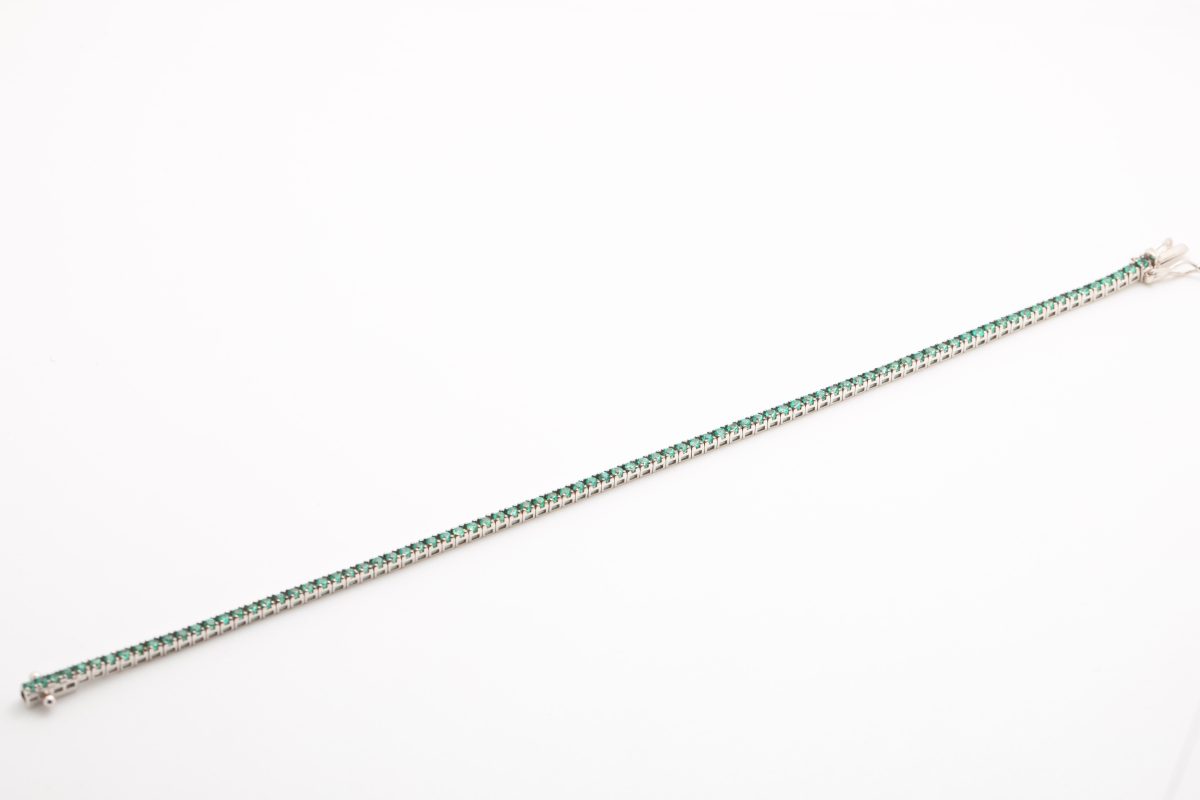 Pulsera tennis de esmeraldas