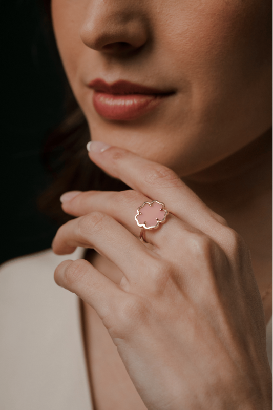 Anillo Qantu ópalo andino