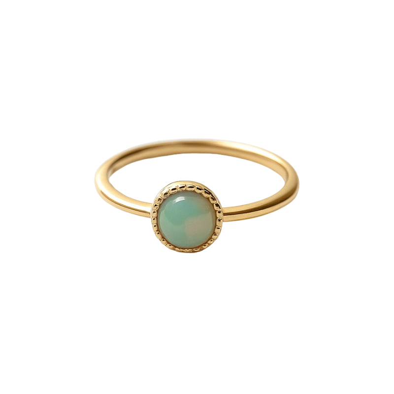 Anillo con semipreciosa
