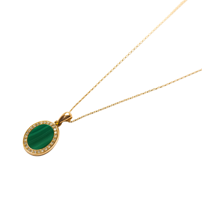 Collar con brillantes y semipreciosa