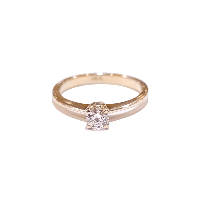 Anillo de compromiso con brillante de 0.28ct