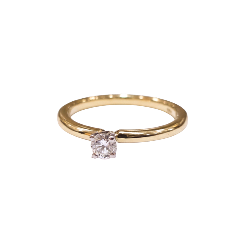 Anillo de compromiso con brillante 0.18ct