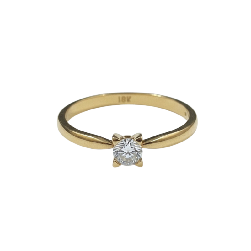 Anillo de compromiso con brillante de 0.19ct