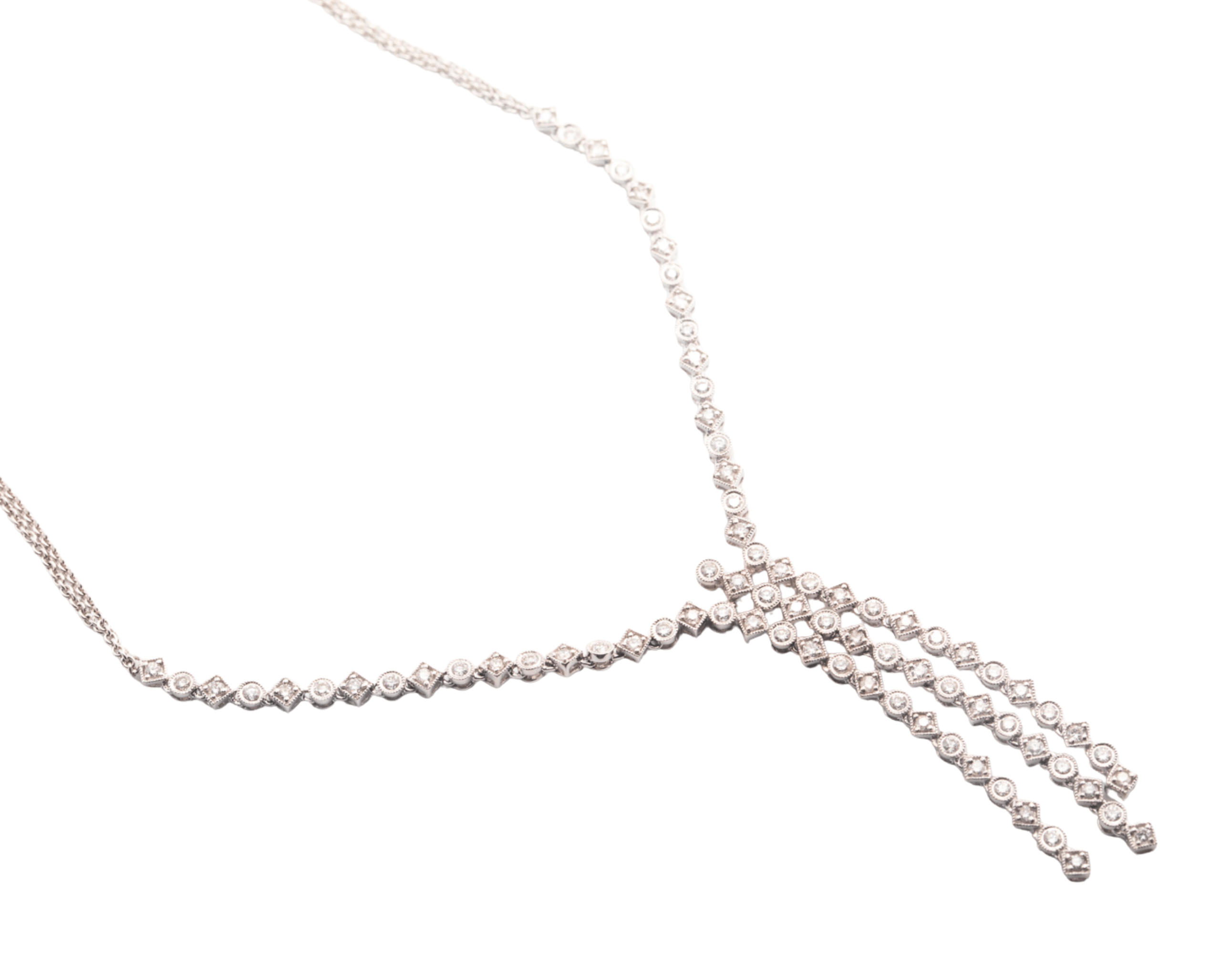 Collar oro blanco con brillantes