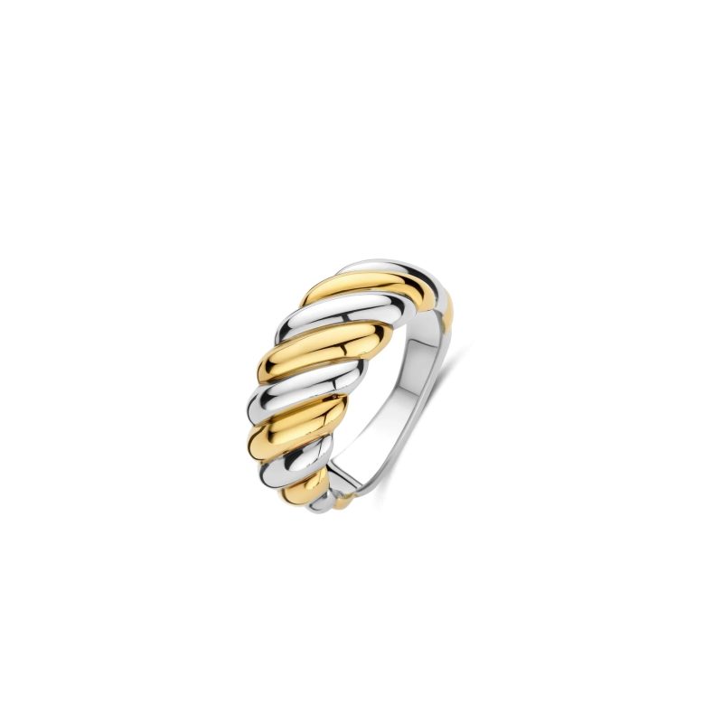 Ti Sento - Twisted Bicolor Ring - L model