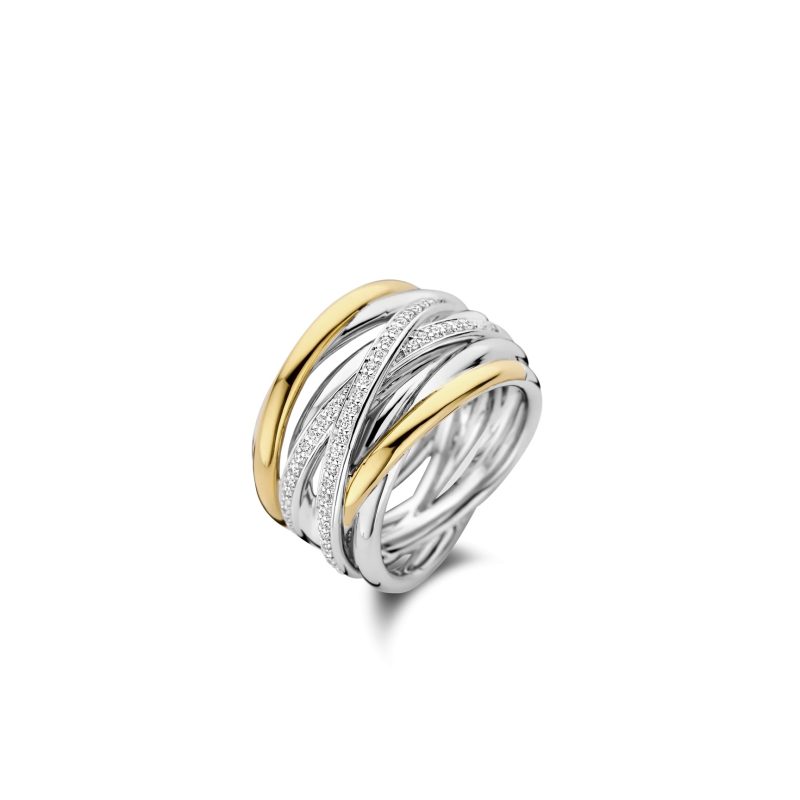 Ti Sento - Zirconia Crossover Ring - L model