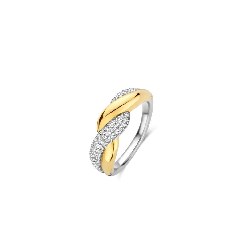 Ti Sento - Twisted Zirconia Ring
