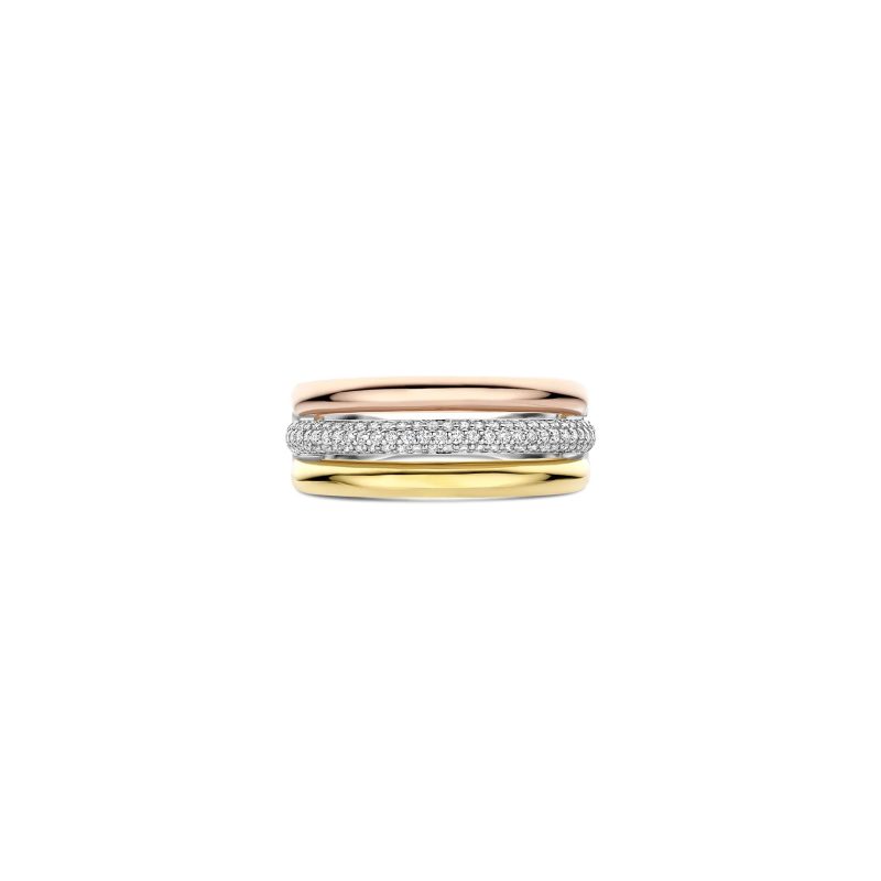 Ti Sento - Tricolor Zirconia Ring