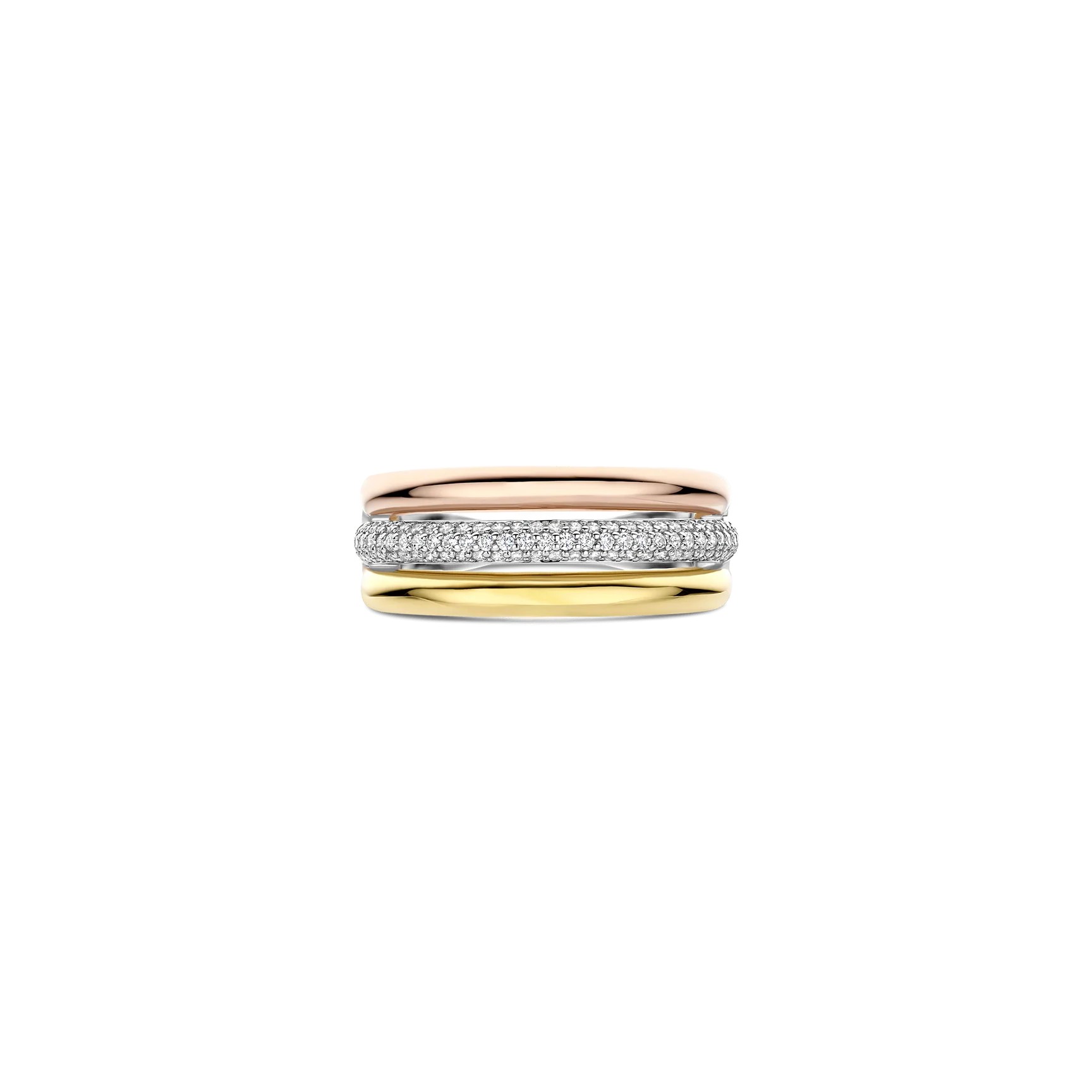 Ti Sento - Tricolor Zirconia Ring
