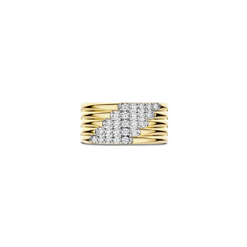 Ti Sento - Stardust Zirconia Layered Ring - L model