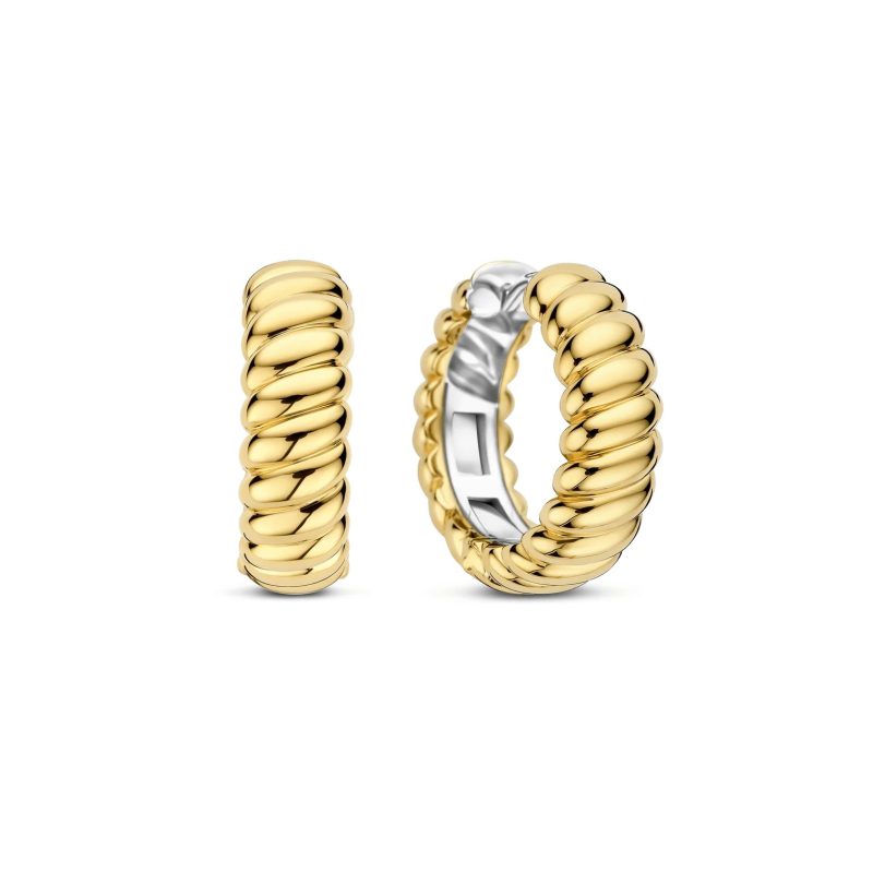 Ti Sento - Vintage Ribbed Hoops