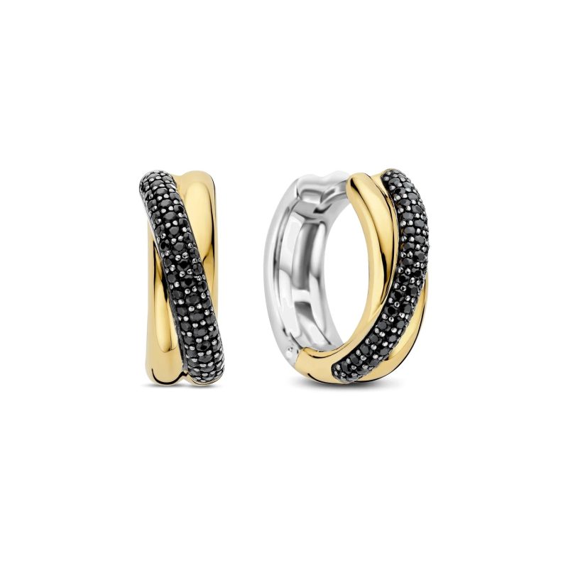 Ti Sento - Zirconia Crossover Hoops