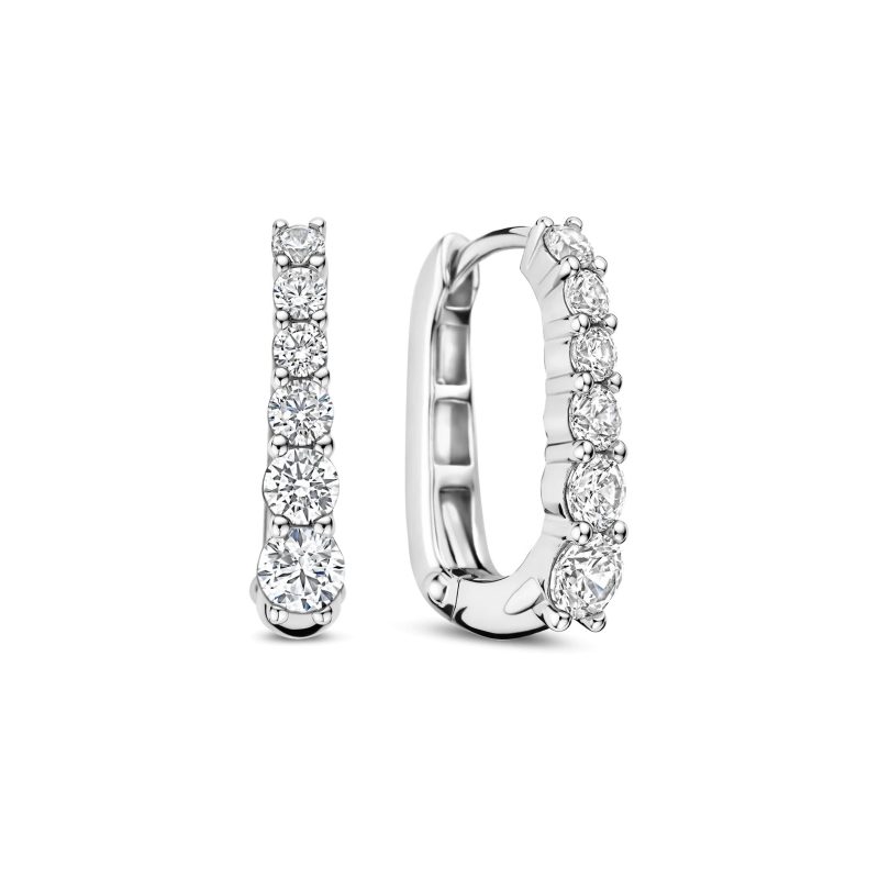 Ti Sento - Oval Zirconia Hoops